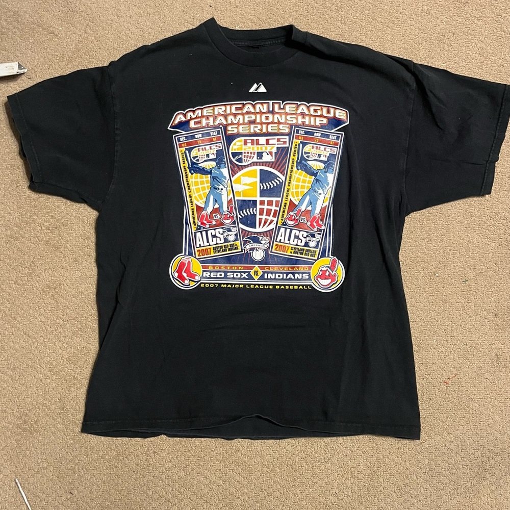 VINTAGE 2007 ALCS RED SOX VS INDIANS TEE